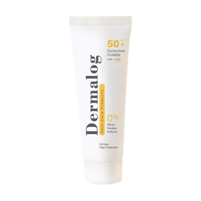 کرم ضد آفتاب بی رنگ SPF50 پوست مختلط تا چرب DERMALOG